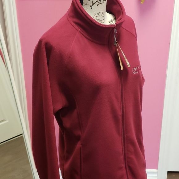NWT ❤🤍🖤 Landway Fleece Grape Zip Up Cardigan Sweater - Picture 6 of 13